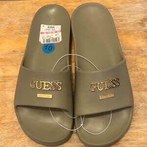 GUESS olive green Quilted Logo Sandals for Men guess sandals men products for sale | eBay main image 2